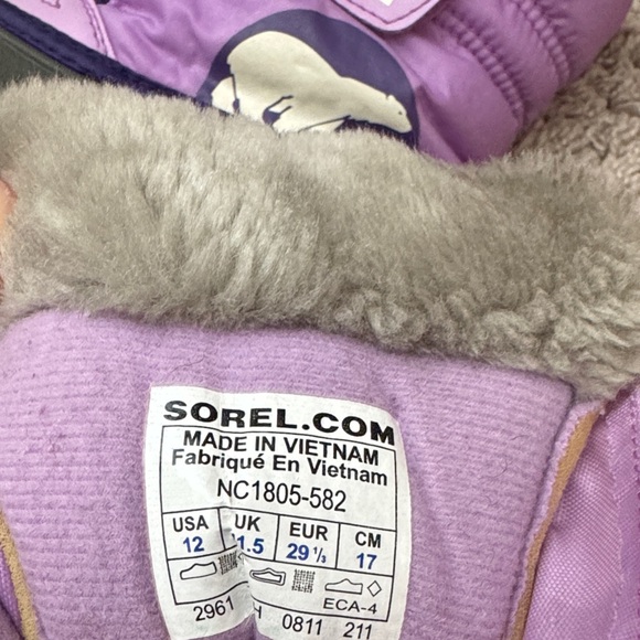 Sorel Kids' Purple and Gray Snow Boots - Picture 5 of 6